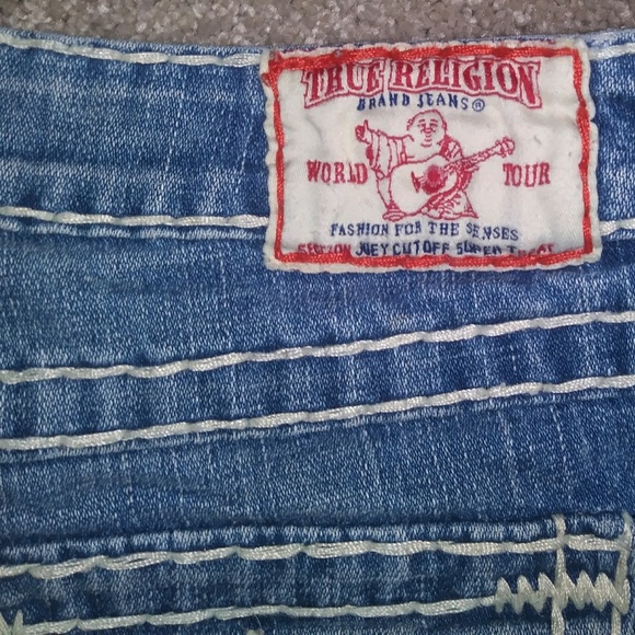 EUC True Religion Joey Cut Off Super T Shorts 25 - Picture 4 of 6